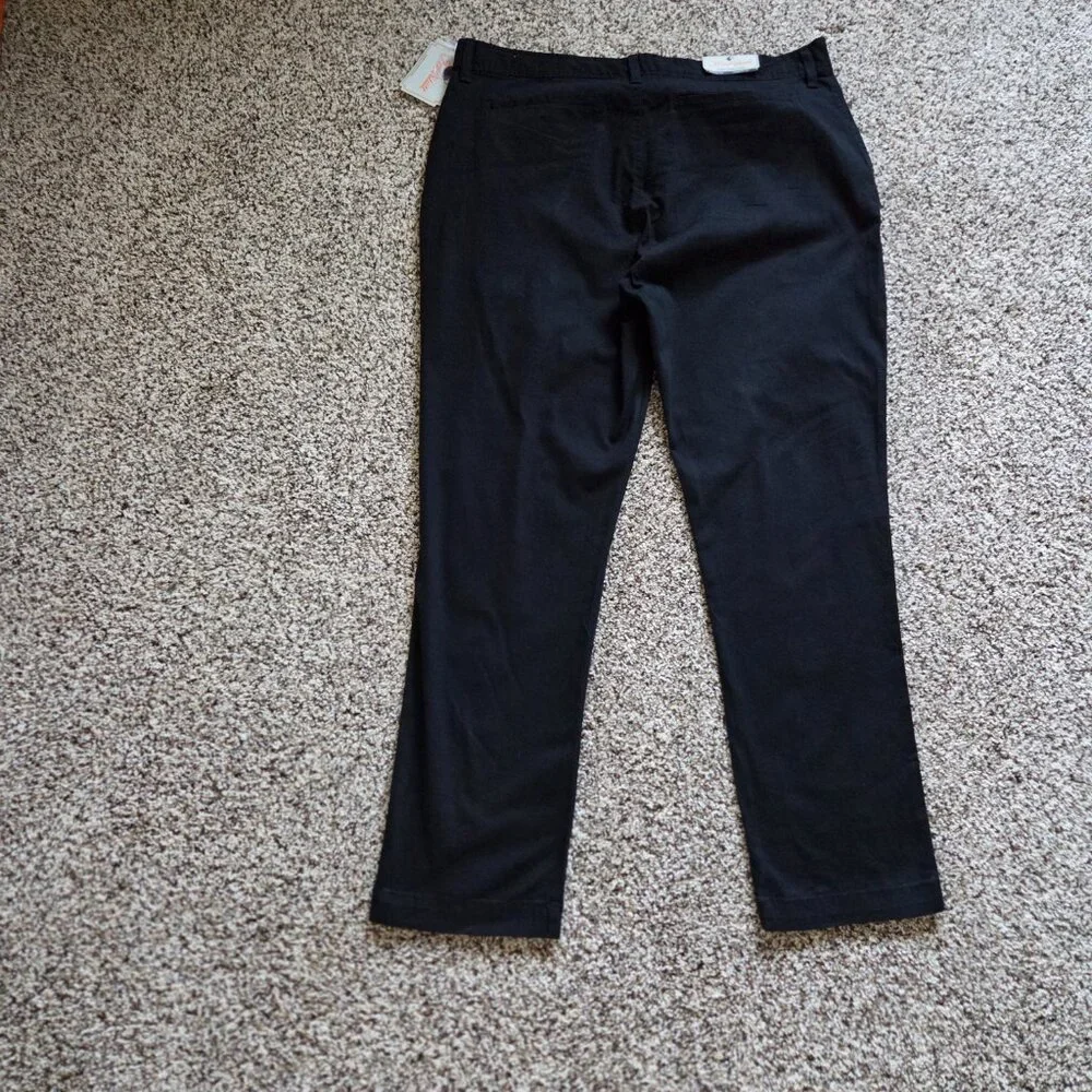 Hallstatt Men's Stretch Comfort Twill Pants Size 40x32 Black British Preppy - Picture 2 of 6
